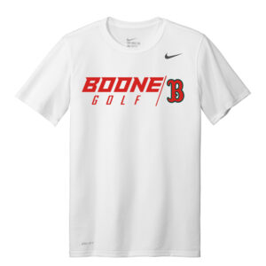 Boone Golf Nike Team rLegend Short Sleeve performance T shirt – White