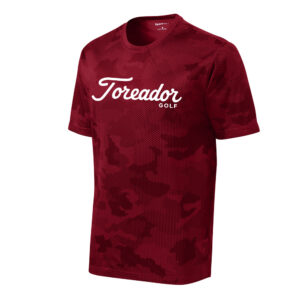 Boone Golf Sport-Tek CamoHex Tee Adult-Deep Red