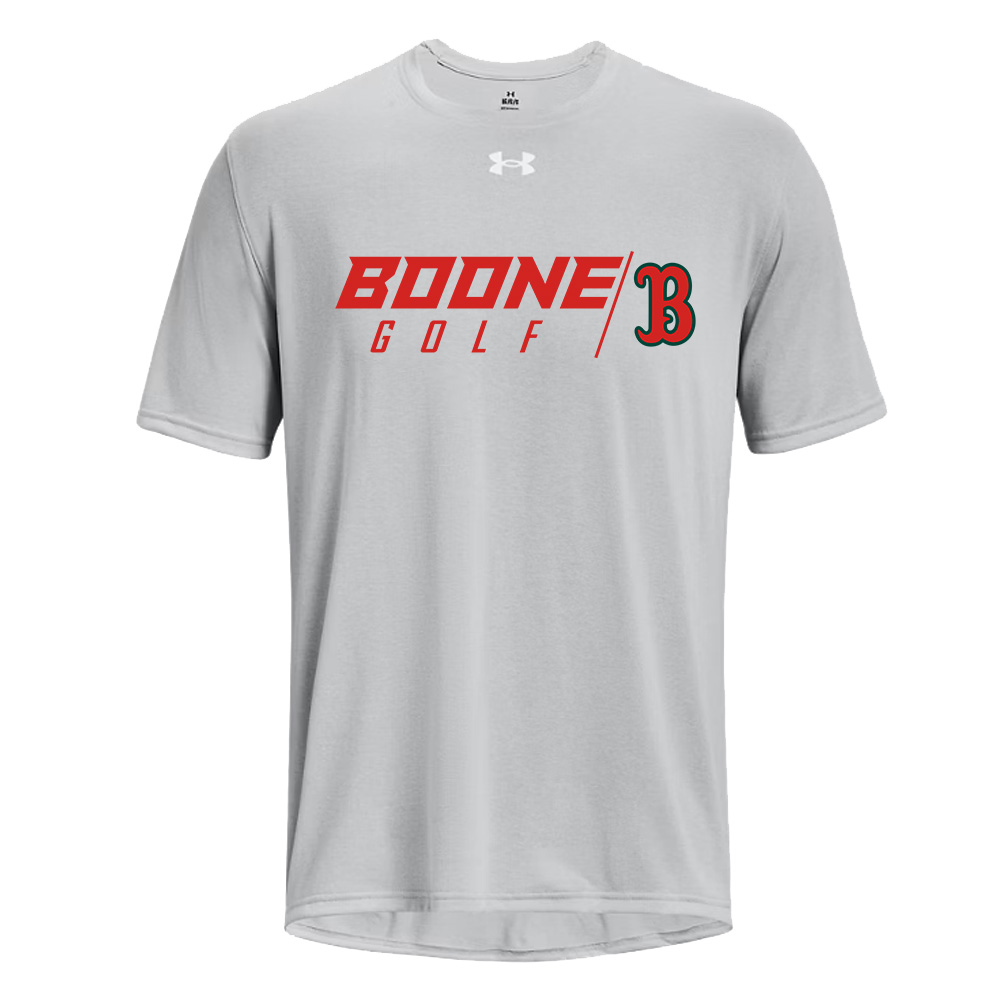 Boone Golf Under Armour short sleeve Men's Team Tech Tee-Mod Grey