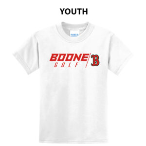 Boone Golf Youth Short Sleeve Tee-White