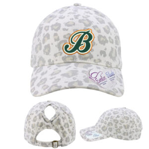 Barnstormers SB Infinity Her Women’s Garment-Washed Fashion Print Cap -Snow Leopard