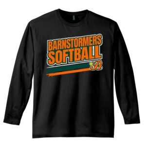 Barnstormers SB District Made Mens Perfect Weight Long Sleeve Crew Tee-Black