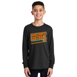 Barnstormers SB Youth Cotton long Sleeve Tee-Black