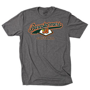 Barnstormers SB Men District Perfect Tri-blend  Crew Tee-Grey Frost