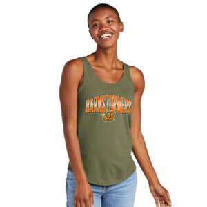 Barnstormers SB District Women’s Relaxed Tri Blend Relxed Tank-Military Green Frost