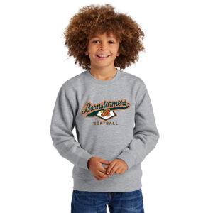 Barnstormers SB District YOUTH V.I.T. Fleece Crew-Light Heather Grey