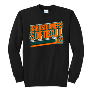 Barnstormers SB Unisex Core Fleece Crewneck Sweatshirt-Black