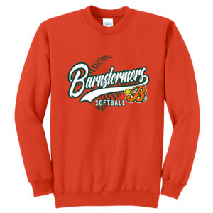 Barnstormers SB Unisex Core Fleece Crewneck Sweatshirt-Orange