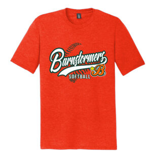 Barnstormers SB Unisex District Perfect Tri-blend  Crew Tee-Orange Heather