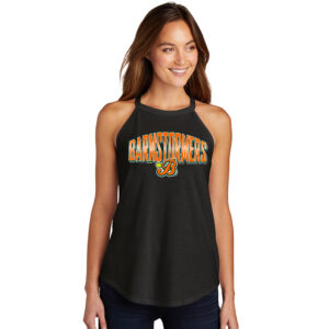 Barnstormers SB District Made Ladies Perfect Tri Rocker Tank-Black