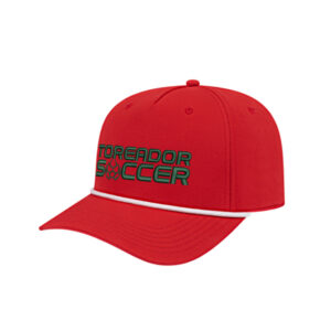 Boone Soccer ICON performance rope golf cap-Red/White