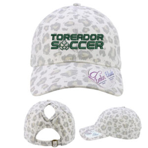 Boone Soccer Infinity Her Women’s Garment-Washed Fashion Print Cap -Snow Leopard