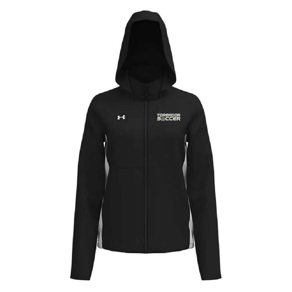 Boone Soccer Under Armour Rival Stretch Woven Women's Jacket-Black/White