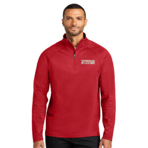 Boone Soccer Port Authority C-FREE men Cypress 1/4-Zip pullover-Rich Red