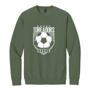 Boone Soccer Gildan Unisex Softstyle Crewneck Sweatshirt-Military Green