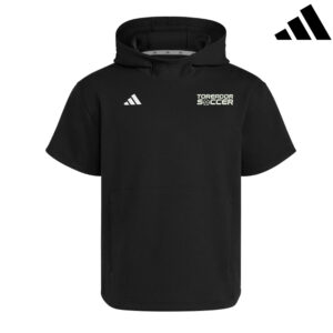 Boone Soccer Adidas  Dugout NWV Short Sleeve Hoodie- BLACK
