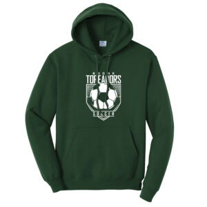 Boone Soccer Unisex Classic Core weight Cozy Pullover Hooded Sweatshirt-Dark Green