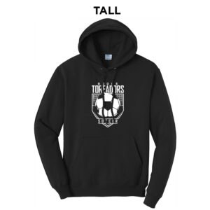 Boone Soccer TALL Classic Pullover Hooded Sweatshirt-Black
