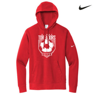 Boone Soccer Nike Club Fleece Sleeve Swoosh Pullover Hoodie-Red