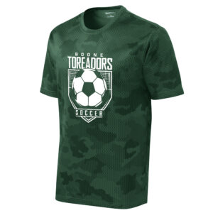 Boone Soccer Sport-Tek CamoHex Tee Adult-Forest