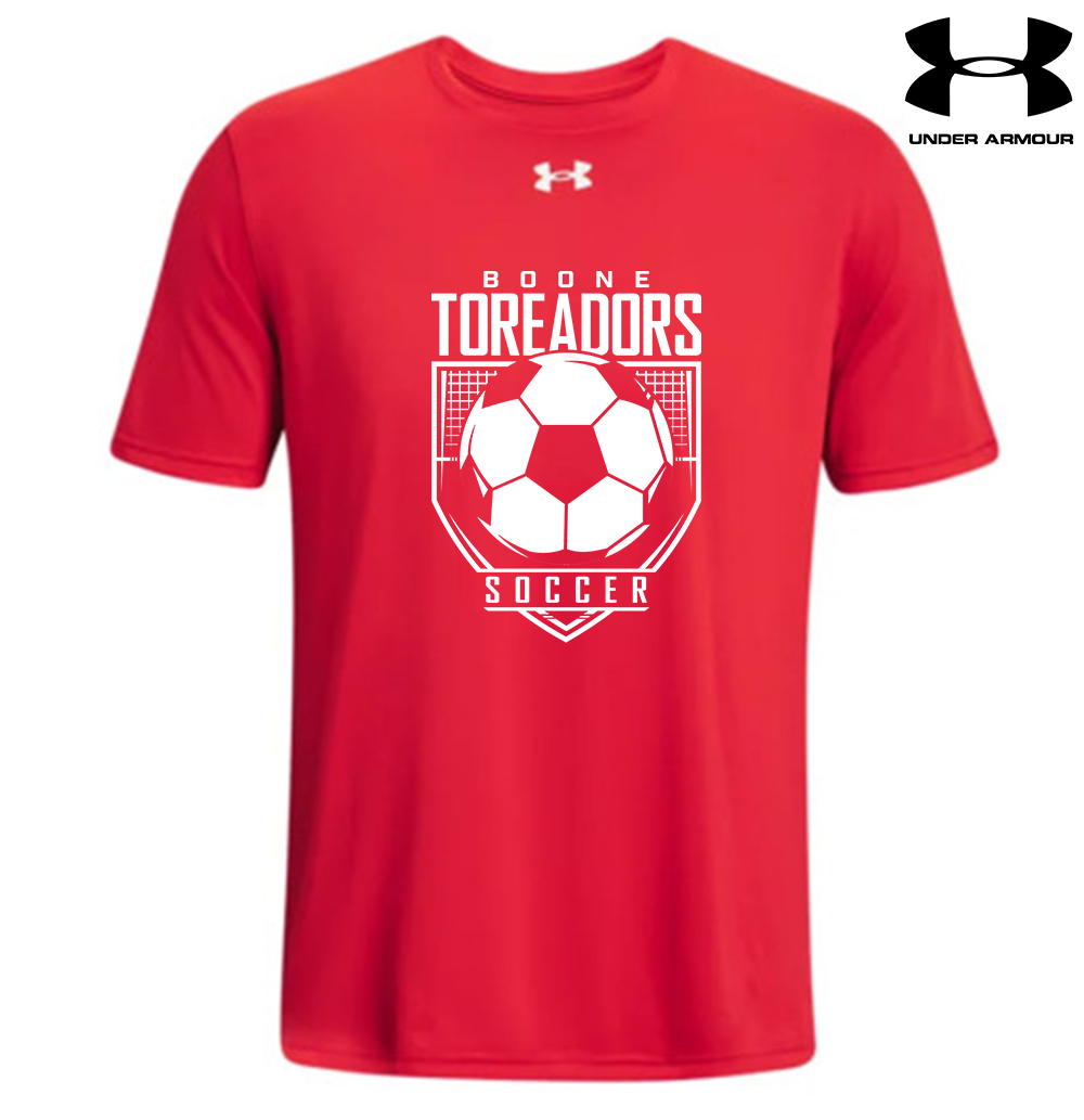 Boone Soccer Under Armour short sleeve Men's Team Tech Tee-Red