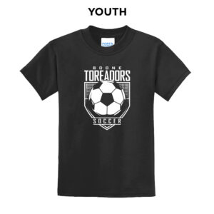 Boone Soccer Youth Short Sleeve Tee-Black