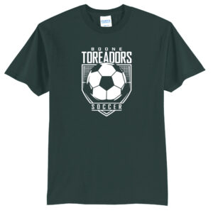 Boone Soccer Unisex Short Sleeve Tee-Dark Green