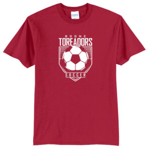 Boone Soccer Unisex Short Sleeve Tee-Red