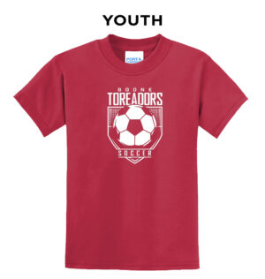 Boone Soccer Youth Short Sleeve Tee-Red