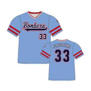 03. BPV Bombers Sulbimated V-Neck Tech Tee-Columbia Blue