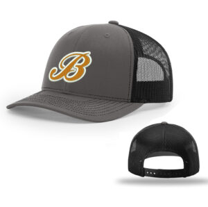Barnstormers BB Richardson Pro Crown Mesh Back Adjustable back cap Split-Charcoal/Black