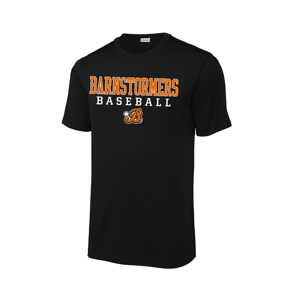 Barnstormers BB Sport-Tek Men Posi-UV short Sleeve Tee-Black