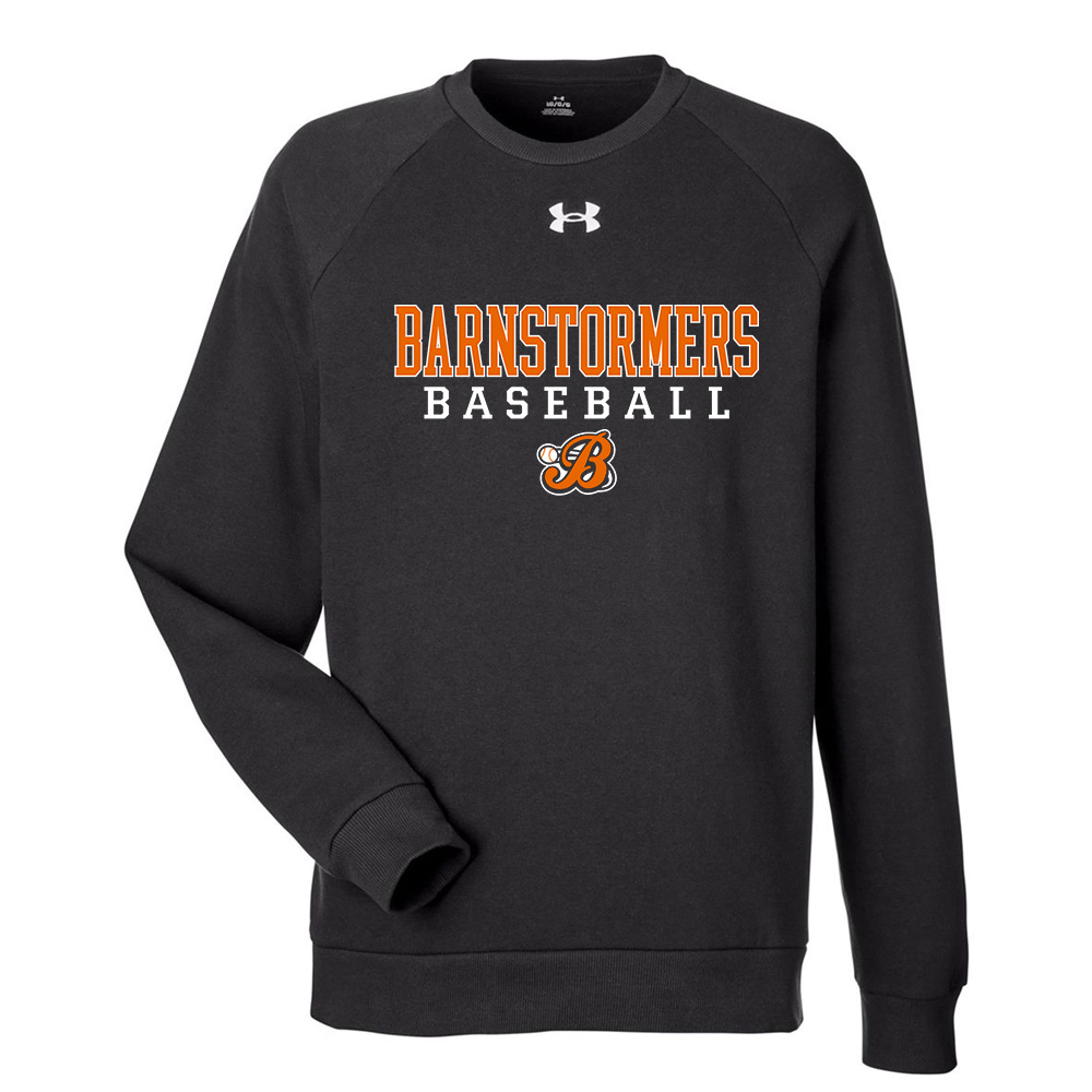 Barnstormers BB Under Armour UA Rival Fleece Crewneck Sweatshirt Adult-Black