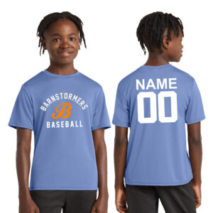Barnstormers BB Port Company Essential Performance Tee YOUTH-Carolina Blue