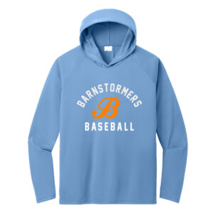 Barnstormers BB Port Company Performance Pullover Hooded Tee-Carolina Blue
