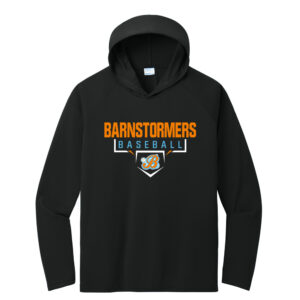 Barnstormers BB Port Company Performance Pullover Hooded Tee Men-Black