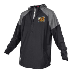 Barnstormers BB Rawlings Colorsync Long Sleeve 1/2 zip hooded  BP Jacket Adult-Black