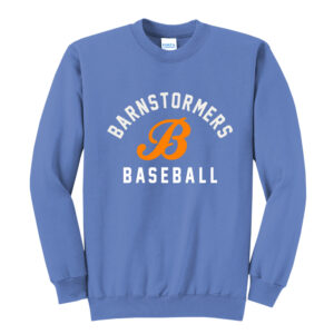 Barnstormers BB Unisex Fleece Crewenck Sweatshirt-Carolian Blue