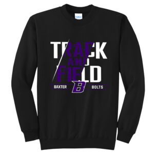 Baxter Track Field Unisex Fleece Crewneck Sweatshirt-Black