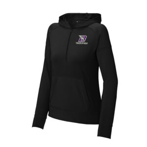 Baxter Track Field Sport-Tek Ladies Sport-Wick Stretch 1/2-Zip Hoodie-Black