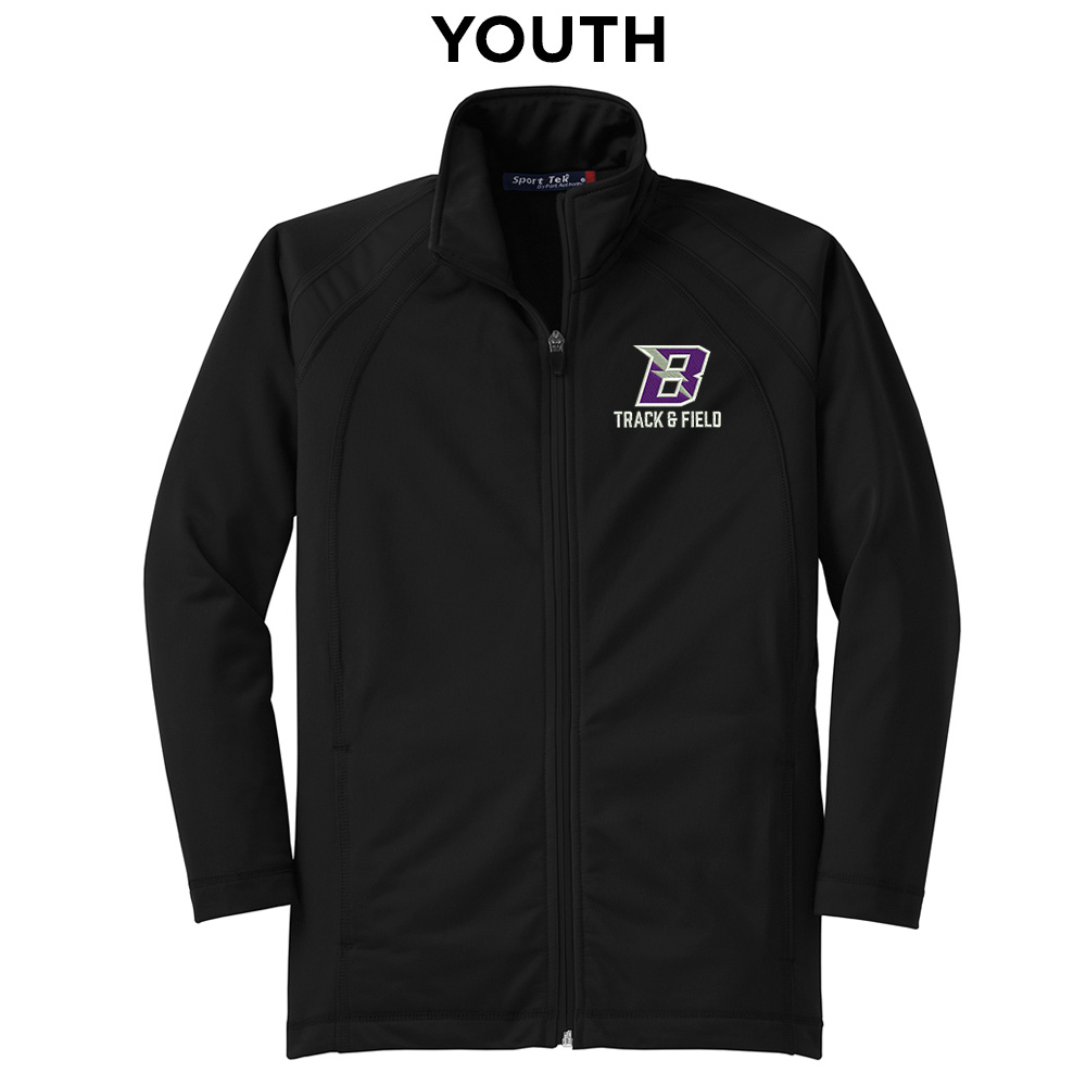 Baxter Track Field Sport-Tek Youth Tricot Track Jacket-Black/Black