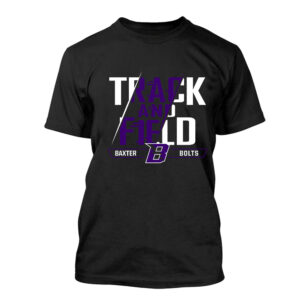 Baxter Track Field Unisex Short Sleeve Tee-Black
