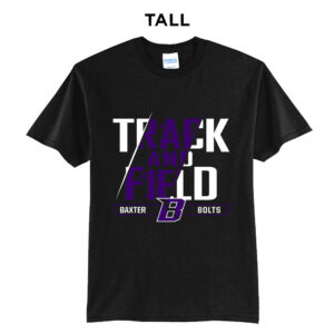 Baxter Track Field Tall Short Sleeve Tee-Black