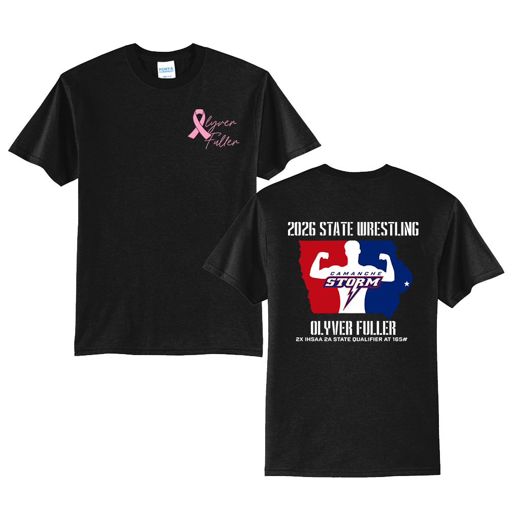 Camanche State Wrestling Unisex Short Sleeve Tee-Black