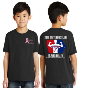 Camanche State Wrestling Youth Short Sleeve Tee-Black