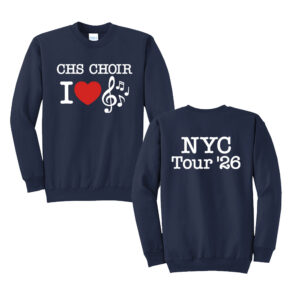 Clinton NYC Unisex Fleece Crewneck Sweatshirt-Navy