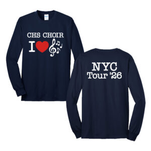 Clinton NYC Unisex Cotton Long Sleeve Tee-navy