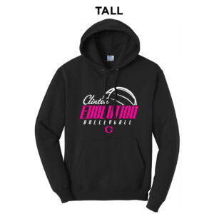 Clinton Evolution VB Tall Fleece Hooded Sweatshirt-Black