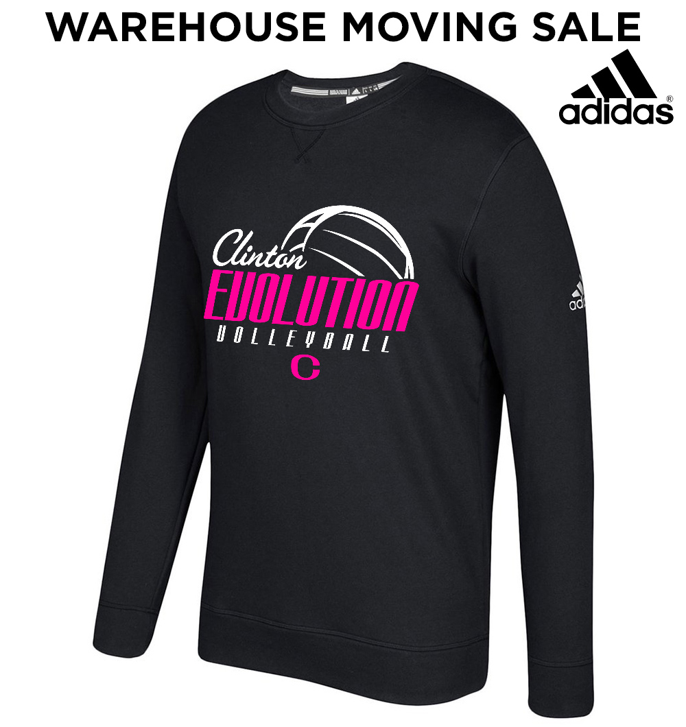 Clinton Evolution VB Adidas Fleece Crewneck Sweatshirt- BLACK (large while supplies last)