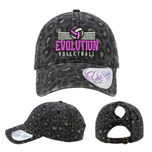 Clinton Evolution VB Infinity Her Women’s Garment-Washed Fashion Print Cap -Black Leopard